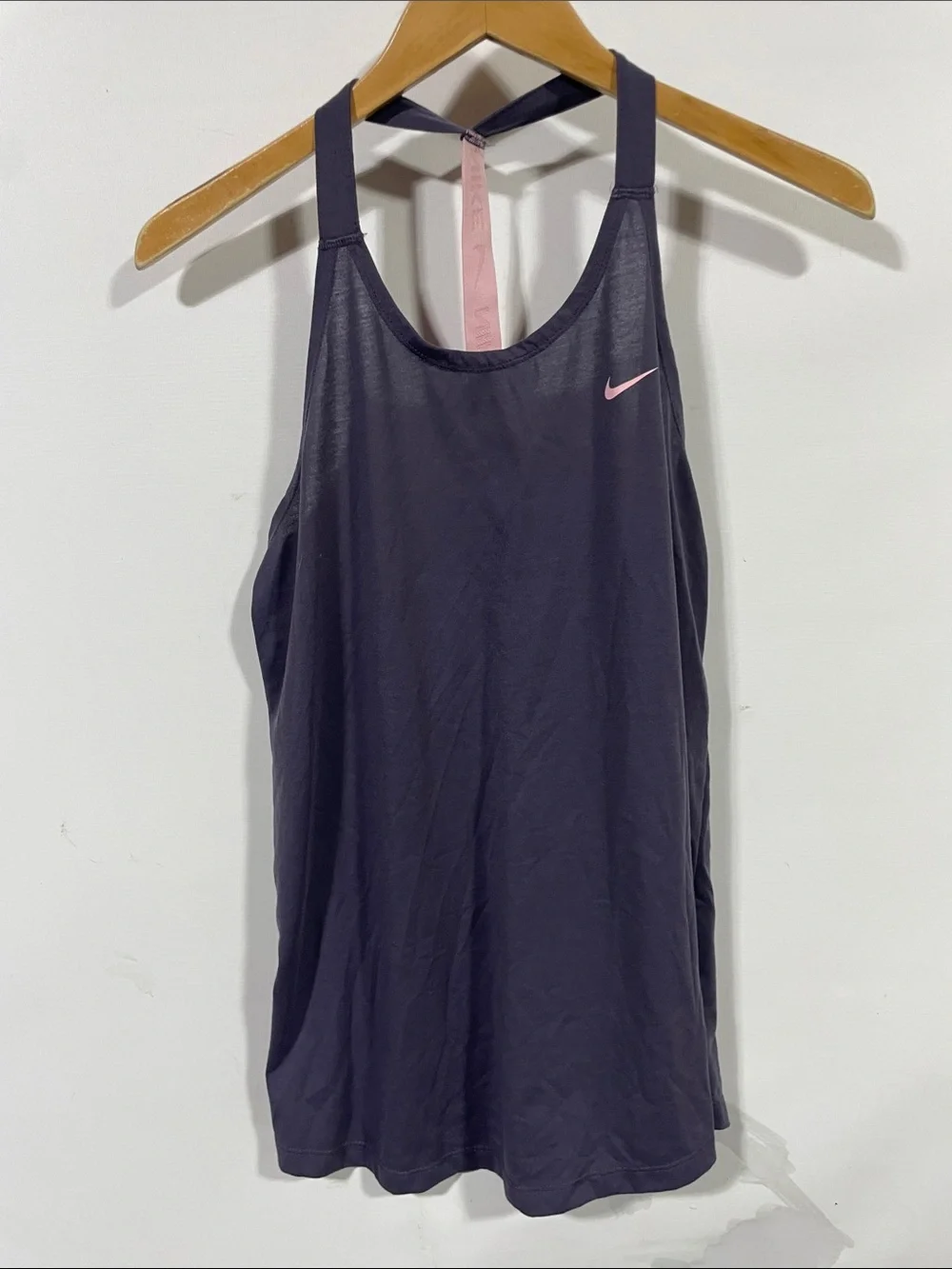 Nike Purple Racerback Tank with Pink Swoosh